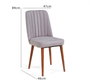 Hanah Home Sillón de Terciopelo Vina Sandalye Soho, Color Nogal