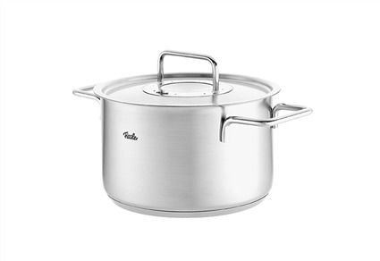 Fissler Pure Olla de Acero Inoxidable 16 cm con Tapa de Metal - Apto para Inducción, Gas, Eléctrico y Horno - 1.9L - Ref: 08611416000/0