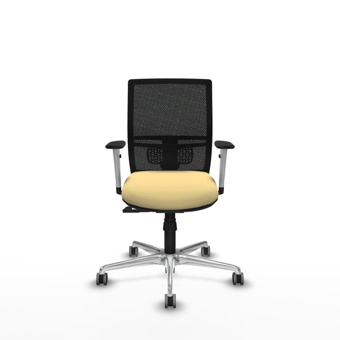 PIQUERAS Y CRESPO Silla de oficina Yunquera con mecanismo Sincro, Crema y Negro PIQUERAS Y CRESPO Silla de oficina Yunquera con mecanismo Sincro, Crema y Negro