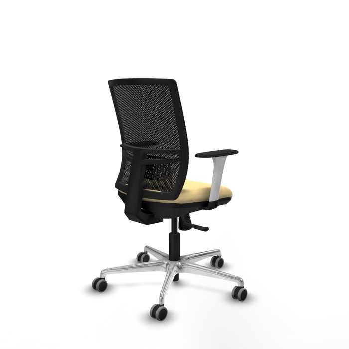 PIQUERAS Y CRESPO Silla de oficina Yunquera con mecanismo Sincro, Crema y Negro PIQUERAS Y CRESPO Silla de oficina Yunquera con mecanismo Sincro, Crema y Negro