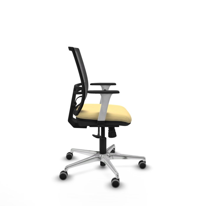 PIQUERAS Y CRESPO Silla de oficina Yunquera con mecanismo Sincro, Crema y Negro PIQUERAS Y CRESPO Silla de oficina Yunquera con mecanismo Sincro, Crema y Negro