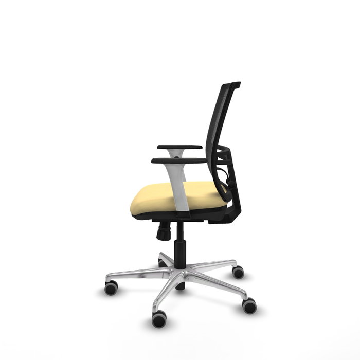 PIQUERAS Y CRESPO Silla de oficina Yunquera con mecanismo Sincro, Crema y Negro PIQUERAS Y CRESPO Silla de oficina Yunquera con mecanismo Sincro, Crema y Negro