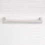 Emuca Lote de 5 tiradores para mueble Habana, L136mm, intereje 128mm, Zamak, Niquel satinado