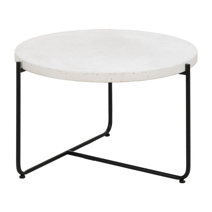 Ixia Mesa de Centro Beige-Negro de Magnesio 68 x 68 x 44 cm