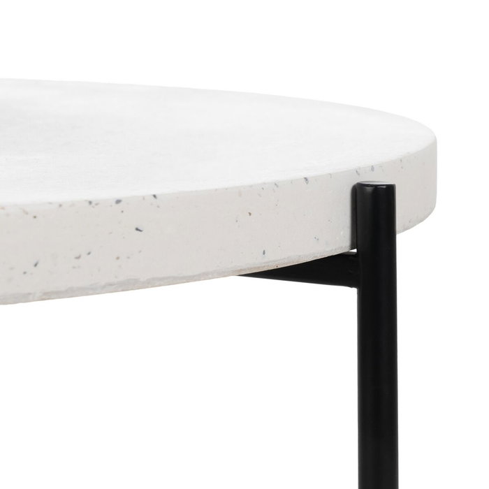 Ixia Mesa de Centro Beige-Negro de Magnesio 68 x 68 x 44 cm