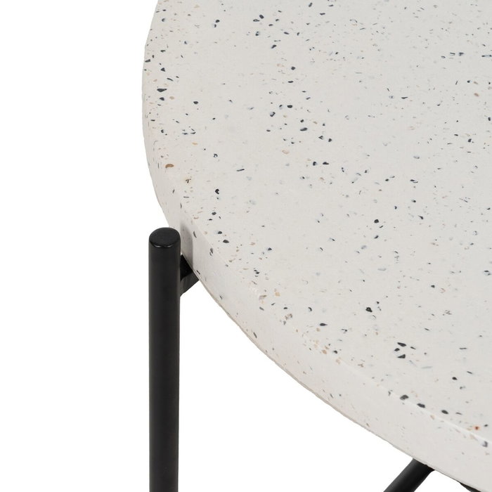 Ixia Mesa de Centro Beige-Negro de Magnesio 68 x 68 x 44 cm