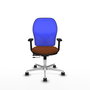 PIQUERAS Y CRESPO Silla de oficina Jorquera Marrón y Azul