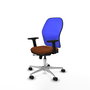 PIQUERAS Y CRESPO Silla de oficina Jorquera Marrón y Azul