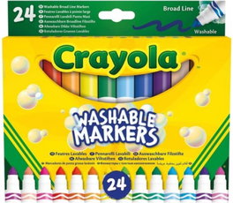 Crayola Estuche 24 Rotuladores Super Lavables Maxi Punta