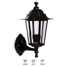 GSC Evolution Farol de jardín Serie Lenna brazo abajo E27 Negro