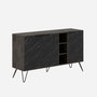 Hanah Home Consola Clara Marrón Oscuro y Bendir 142x83x35.6 cm