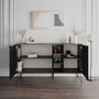 Hanah Home Consola Clara Marrón Oscuro y Bendir 142x83x35.6 cm