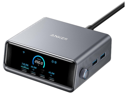 Anker Prime Charger 250W USB-C de 6 puertos GaNPrime con pantalla LCD