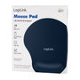 LogiLink Alfombrilla de Ratón con Reposamuñecas de Gel de Silicona Azul ID0027B