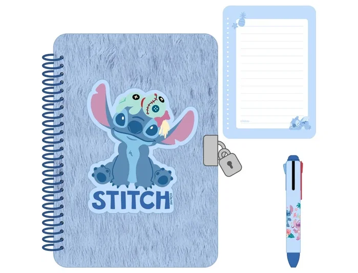 Safta Set de Diario con Candado Stitch Disney con Bolígrafo de 4 Colores Safta Set de Diario con Candado Stitch Disney con Bolígrafo de 4 Colores