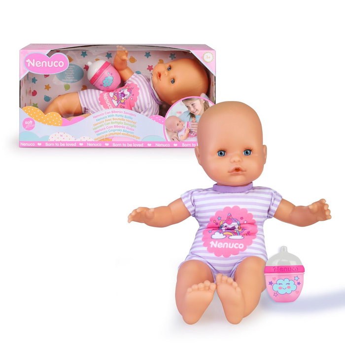 Nenuco con Biberón Sonajero y Pijama de Unicornio Nenuco con Biberón Sonajero y Pijama de Unicornio