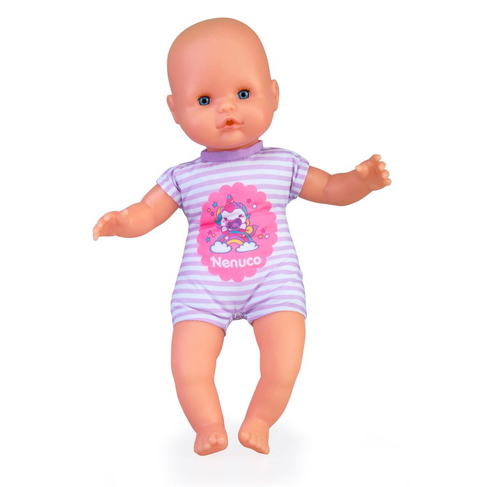 Nenuco Muñeco Blandito Nfn87000 con Pijama de Rayas y Unicornio, Biberón Sonajero, +12 meses