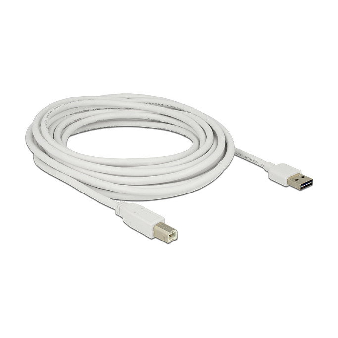 DeLOCK Cable USB 2.0 Tipo-A a Tipo-B 5 m Blanco