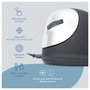 R-GO HE Ratón Ergonómico para Zurdos - Modelo Mediano (M), Cableado USB, Óptico 2400 DPI, 5 Botones, Software de Pausa, Color Negro, para Manos 175-195 mm