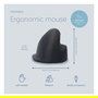 R-GO HE Ratón Ergonómico para Zurdos - Modelo Mediano (M), Cableado USB, Óptico 2400 DPI, 5 Botones, Software de Pausa, Color Negro, para Manos 175-195 mm