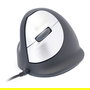 R-GO HE Ratón Ergonómico para Zurdos - Modelo Mediano (M), Cableado USB, Óptico 2400 DPI, 5 Botones, Software de Pausa, Color Negro, para Manos 175-195 mm