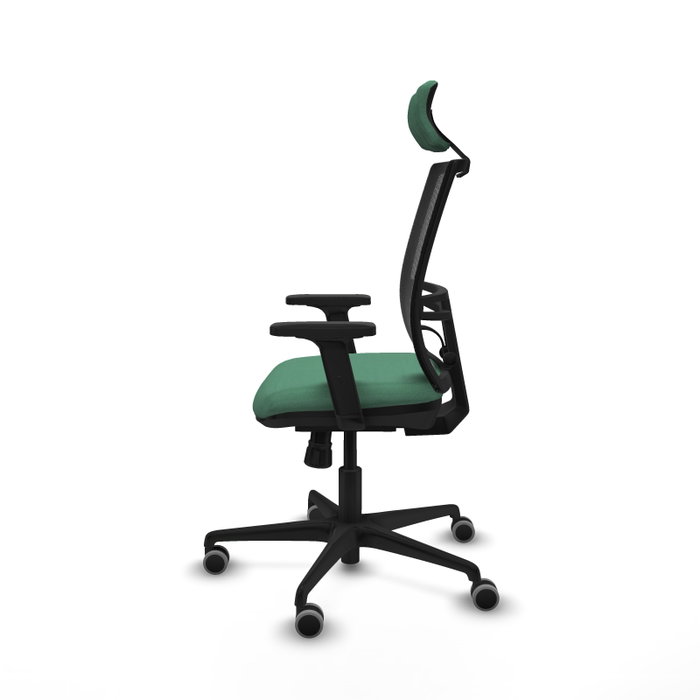 PIQUERAS Y CRESPO Silla de oficina Yunquera con mecanismo Sincro, Verde esmeralda PIQUERAS Y CRESPO Silla de oficina Yunquera con mecanismo Sincro, Verde esmeralda