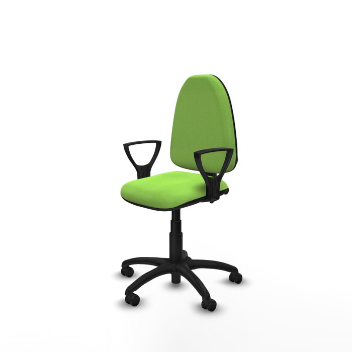 PIQUERAS Y CRESPO Silla de oficina Aýna color Pistacho con Brazos Fijos