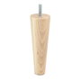 Q&Q Pata de Madera Cónica Haya Natural Rosca M8 150mm