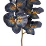 Flor Orquídea Azul Goma Decoración 95 cm (Set de 24)