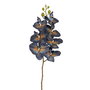 Flor Orquídea Azul Goma Decoración 95 cm (Set de 24)