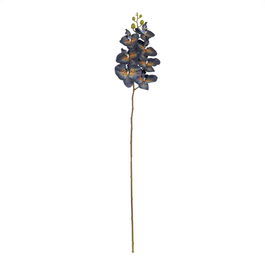 Flor Orquídea Azul Goma Decoración 95 cm (Set de 24)