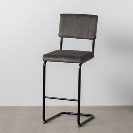 Taburete Taupe Tejido-Metal Contract 44 X 50 X 115 cm (Set de 2)