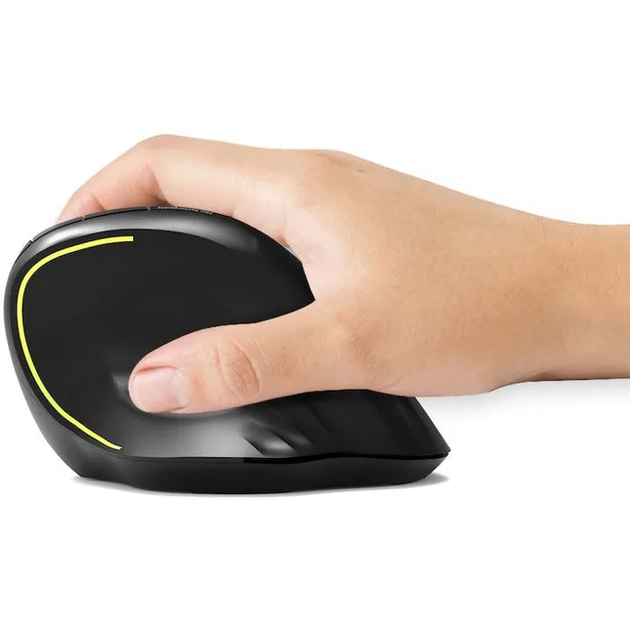 Port Designs Ratón Inalámbrico 910200 ERGO, Bluetooth y 2.4 GHz, Negro, Ergonómico