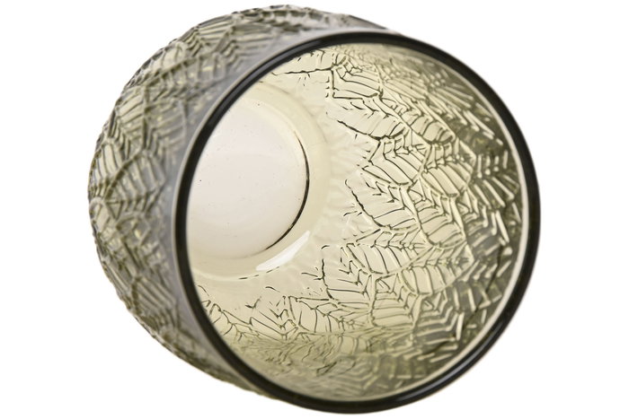 DKD Home Decor Vaso Tropical Cristal Verde 8 x 10 x 8 cm Set de 6 piezas Capacidad 360ml