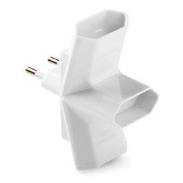 Famatel Clavija triple bipolar retráctil 10A 250V 2300W espigas 4 mm