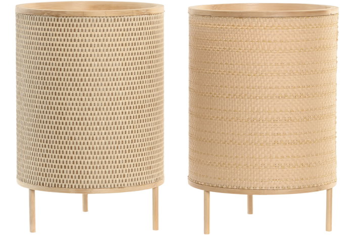 DKD Home Decor Lámpara Sobremesa Marrón Bambú y Ratán 17.5 x 25.5 x 17.5 cm DKD Home Decor Lámpara Sobremesa Marrón Bambú y Ratán 17.5 x 25.5 x 17.5 cm