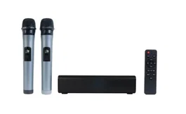 Fonestar SING-BAR Barra de Sonido Karaoke Portátil Inalámbrica con 2 Micrófonos, Batería AA, Color Negro