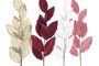 DKD Home Decor Adornos de Ramas de Hojas de Poliéster y Metal 20x5x74 cm Surtido de 4 Colores