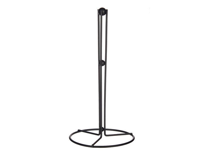 Kinvara Portarrollo Metal Negro Sencillo Bola 15.5x31.5x15.5 cm (Set de 12)