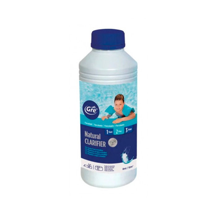 Gre Floculante Líquido Clarificador para Piscinas - Concentrado Biodegradable de Quitosano, Elimina Agua Turbia, 1 Litro Gre Floculante Líquido Clarificador para Piscinas - Concentrado Biodegradable de Quitosano, Elimina Agua Turbia, 1 Litro