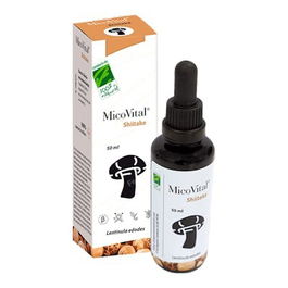 Cien por Cien Natural Micovital Shiitake Extracto Hongo Cuerpo Fructífero Líquido Vegano 50 ml