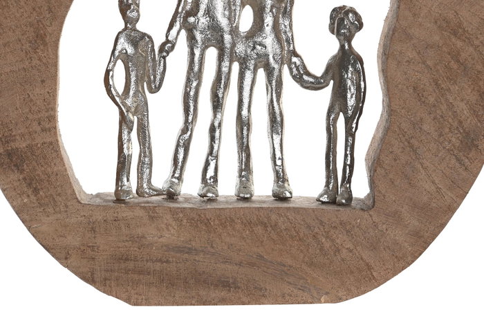 DKD Home Decor Figura Mango y Aluminio Familia