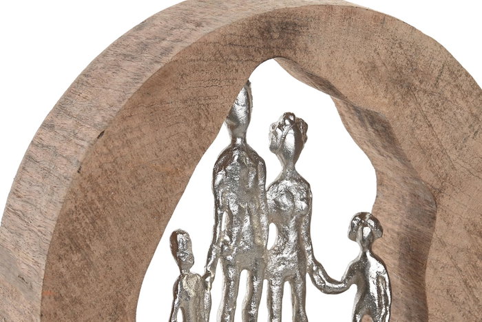DKD Home Decor Figura Mango y Aluminio Familia