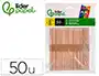 Liderpapel Palitos de Madera Natural 11,4 x 1 cm Bolsa 50 Unidades
