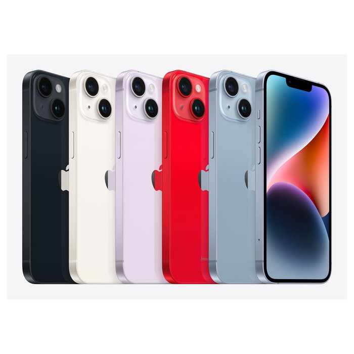 Apple iPhone 14 Smartphone 256GB Midnight - Pantalla OLED 6.1" (15.5 cm), iOS 17, 5G, Resistencia IP68, Carga Rápida, Cámara Dual 12MP