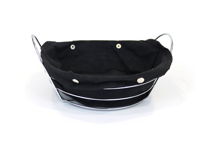My Bar Panera de Metal con Tela Negra Redonda de 23 cm (12 Unidades)