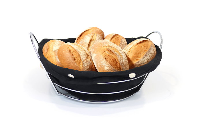 My Bar Panera de Metal con Tela Negra Redonda de 23 cm (12 Unidades)