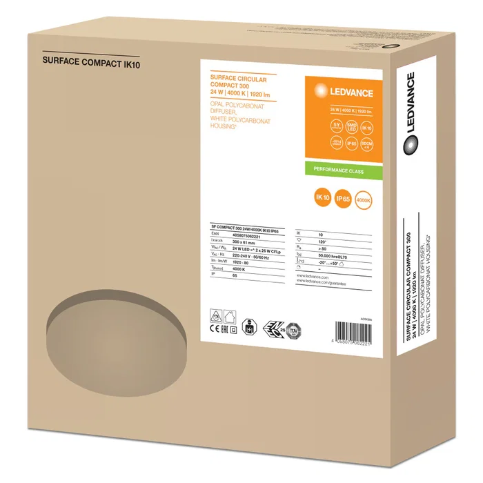 LVE Luminaria LED Antivandálica IP65 IK10 Blanco
