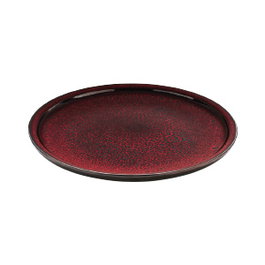 Playground Glow Plate Flat Coup Round - Plato Llano de Gres, Diámetro 30 cm (Set de 6)