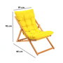 Hanah Home My006 Silla de Jardín de Madera de Haya, Amarilla y Natural, Ancho 59 cm, Alto 90 cm